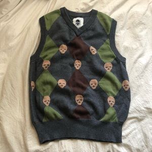 Gothic Skull Sweater Vest